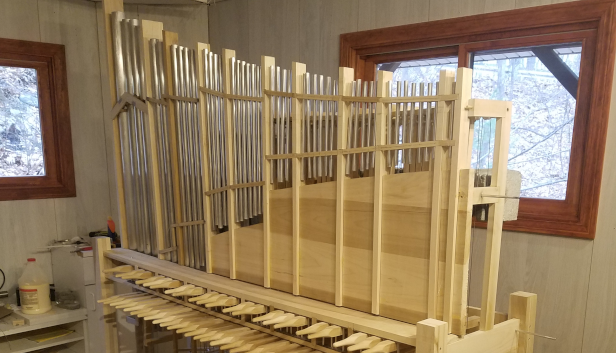 A picture of a practice carillon